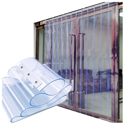 SYFXZZDS Cortina Puerta Tira PVC 1,3mm Comercial Puertas de Entrada Cortinas Exterior Tiras Plastico PVC for Fábricas, Supermercados, Almacenes, Centros Comerciales(165x210cm/64.96x82.68in)