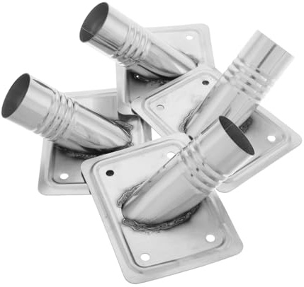 ADOCARN 4pcs Metal Floor Brush Pole Connector Broom Handle Joints Broom Head Adapter Replacement Parts for Cleaning Poles Household Sweeping Tools Accessories