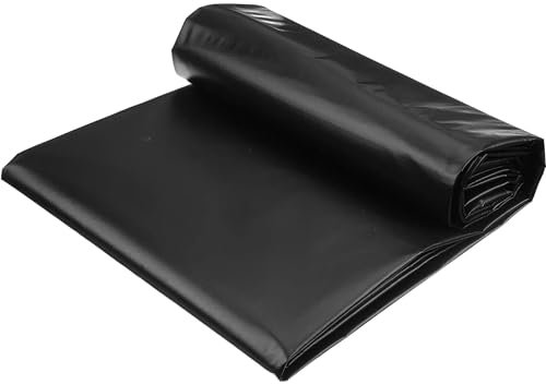 Teichfolie aus HDPE, 5 mil/0,12 mm, UV-beständig, vorgeformte Teichfolie, leicht zu schneiden, Teichfolie für natürlich aussehende Teiche, Wasserfall, Koiteiche, Sand, Wassergarten, 4 x 5 m