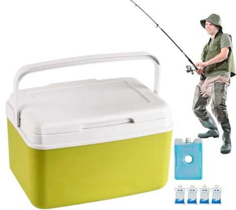 Shaersu Borsa Frigo Rigida,Piccola Borsa Termica con Manico per Ghiaccio | Capacità 15 Litri Raffreddatore per Bevande per Campeggio all Aperto Accessori per Conservazione Cibo e Spesa