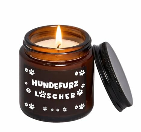 Hundefurz Löscher Duftkerze, Lustiges Geschenk für Hundebesitzer frau | Kerze Mit Witz Spruch, Geschenk für Frauen Hundefreundinnen Hundegeburtstag Weihnachten Schwestern, Kollegin, Hundemama