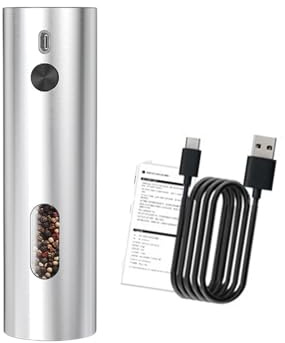 YUGSHNKFC Pope Eléctrico E Inalámbrico Recargable Y Molinillo De Sal Configuración Grosería Ajustable Herramienta Cocina Inalámbrica para Especias Herramienta Molienda Cocina