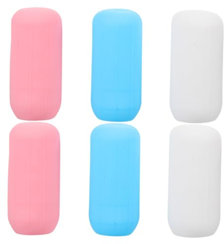 VALICLUD Copri Bottiglie in Silicone Elastiche e Anti-perdita da Viaggio 22cm 6 Pezzi per Flaconi di Lozione e Shampoo per Viaggi