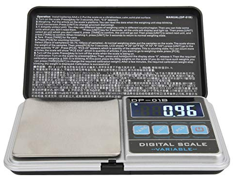 Tragbare Mini-Digitalwaage, Taschenwaage für Schmuck und Küchengewicht, 0,01 g Präzisions-LCD-Display, kompakte Waage mit automatischer Abschaltung für Edelsteine, Kräuter, Pulver (200g/0,01g)