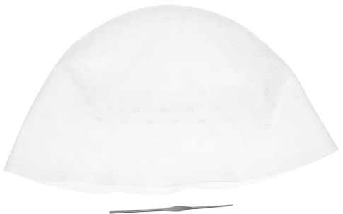 Generico Set da 2 Cuffie per Colorazione Chioma in Silicone Riutilizzabili con Ago Uncinetto, Comoda Vestibilità per Evidenziare e Tingere i Chioma in Salone Colore Casuale