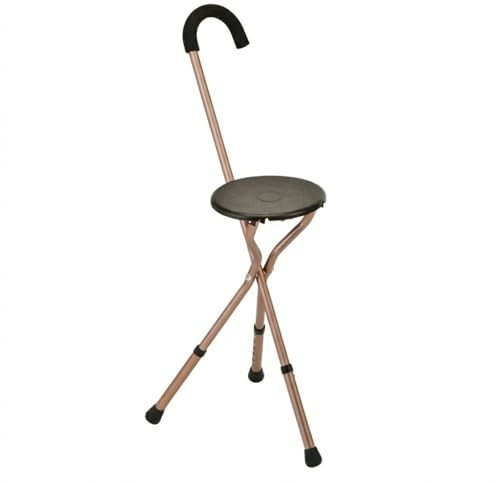 NOVA Folding & Adjustable Seat Cane – Lightweight, Durable Walking Cane with Built-in Seat, Foldable Flat for Travel, Concerts, Sporting Events & On-the-Go Rest