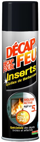 Décap'Four Inserts – Aérosol (500 ml) – Nettoyant Feu Inserts grilles de barbecues – Mousse Active