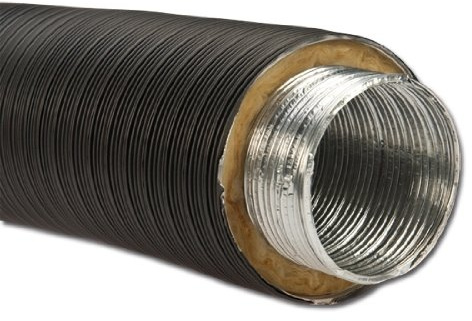 Isoliertes Flexrohr 0,75m mit einem Ø100mm schwarz