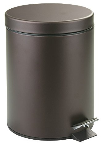 InterDesign 5 liter stål stegburk med hinkinsats för badrum 20.32 x 0.254 x 28 cm Brons
