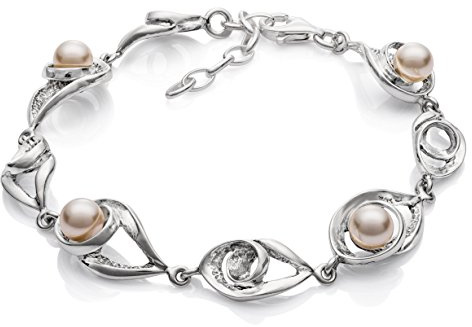 LillyMarie Hochwertiges Damen Armband Mit Glasperlen Aus Sterlingsilber 925 In Vintage Stil Anpassen Längen Und Geschenkverpackung