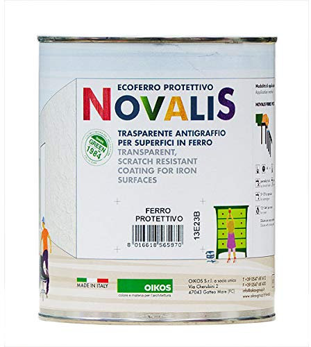 NOVALIS ECOFERRO PROTETTIVO PER METALLI 2,25 LITRI TRASPARENTE ACRILICO ANTIGRAFFIO IDROREPELLENTE