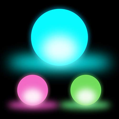 Relaxdays Lampions Boules LED, Lot de 9, Changement de Couleurs, éclairage d’Ambiance, Globes, déco, D : 7,5 cm, Blanc