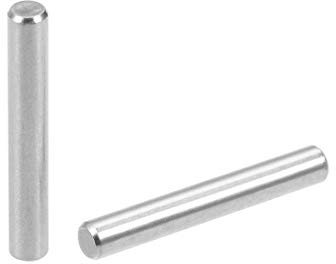 sourcing map 50pcs 4 mm x 28 mm Passstift 304 Edelstahl Regalheringe Stützregale Silber