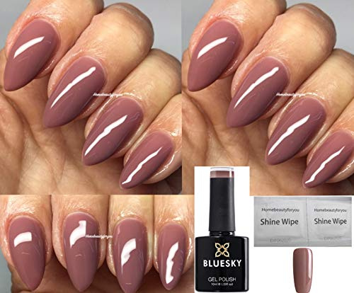 Bluesky Mauve CS26 Vernis à ongles gel UV/LED 10 ml + 2 lingettes Shine Wipes Homebeautyforyou