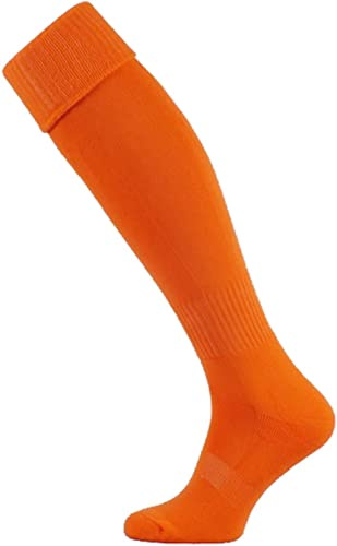 Iskierka Fußballstutzen Stutzenstrumpf Socken Soks 27-45 (orange, 38-41)