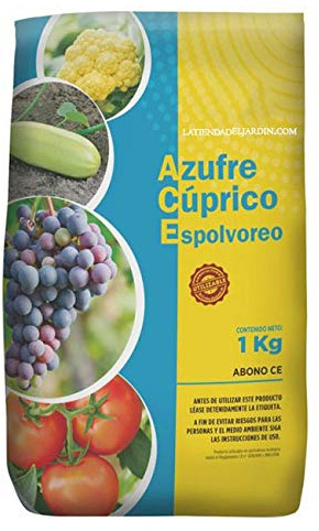 Suinga ABONO Azufre cúprico Espolvoreo de 1 Kg