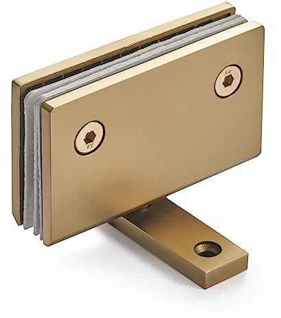 1 PC Charnière de porte en verre de salle de bain, pince pour porte de douche sans cadre, pince en acier inoxydable pour vitrine, pour verre de 8-12 mm,installation mur contre verre à 360 °