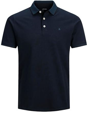 JACK & JONES Homme Poloshirt Polo, Bleu-Marine, 3XL Grande Taille EU