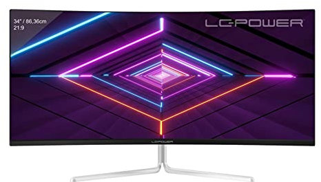 LC-Power LC-M34-UWQHD-100-C-V3 Computerbildschirm 86,4 cm (34 Zoll) 3440 x 1440 Pixel UltraWide Quad HD LCD Weiß