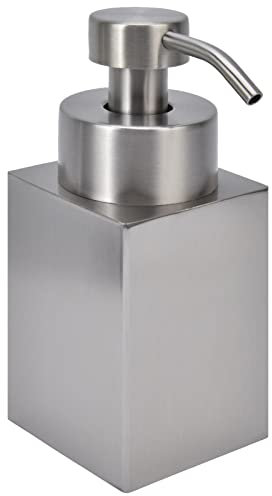 botella desinfectante para manos Plata Gran capacidad Dispensador de prensa de acero inoxidable antideslizante 304 Gel de ducha de mano Dispensador de champú espumoso, Dispensador de jabón de mano,