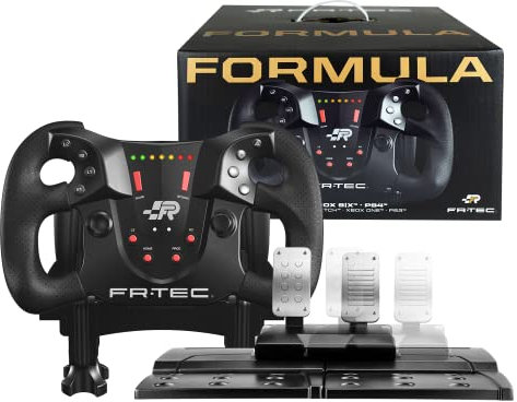 FRTEC - Volant avec pédales FORMULA WHEEL (Compatible avec Playstation 4, Xbox Series X, Xbox One, Playstation 3, Switch et PC)