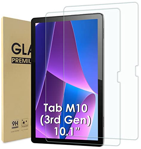 WD&CD 2 Pcs Screen Protector Compatible with Lenovo Tab M10 3rd Gen 10.1, Tempered Glass Film Replacement for Lenovo Tab M10 3rd Gen TB-328F/ TB-328X