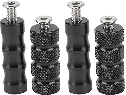 Motorrad-Schalthebel Anti-Rutsch-Schalthebel Bremshebel Fußrasten Pedal 6 Mm Loch Motorrad Fußrasten Fußrastenanlage CNC-Prozess für M6 6 Mm Befestigungsschrauben Motorrad (Schwarz)
