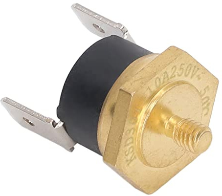 Temperaturschalter, Bimetall 250 V, M4-Gewinde, normalerweise geschlossen, empfindlicher KSD301-Kupferthermostat für Klimaanlagen für Wärmer(110°C)
