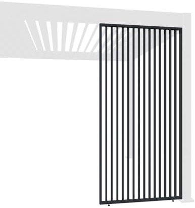 Weide Vertikale Lamellenwand Paneel Zubehör für Weide Pergola | Aluminium | Anthrazit, Weiß, Holzoptik | 3 Breiten | Flexibler Sichtschutz und optimale Luftzirkulation (Anthrazit, 93 cm)