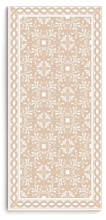 DobleUve Tapis Vinyle Cuisine et Salon 47x80 cm Beige Antidérapant Antifongique Ignifuge PVC