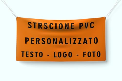 Banner, PVC, personalisierbar, farbig, robust, für den Außenbereich, mit Foto, Logo und Text, ideal für Geburtstage, Festivals, Jubiläen und Werbung, verschiedene Größen (75 x 100 cm)