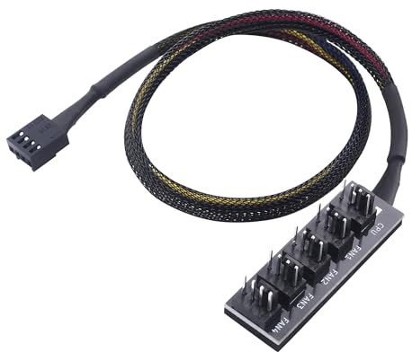 Cable Matters PWM Lüfter Hub, 1-zu-5 Wege PC Anschlussadapter mit, 40 cm | PWM Lüfter Hub, 1-zu-5 Wege PC Anschlussadapter mit, PC Fan Hub, 1-auf-5 PWM Splitter