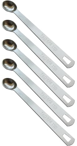 5PCS 1/4tsp(1.25ml) Mini Measuring Spoon, Small Teaspoon for Tiny Amounts