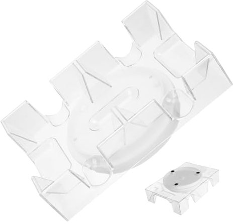 Abaodam Drehbarer Kartenhalter Plastikkartenhalter mit 360° Drehfunktion für Poker Holdem Robuste Aufbewahrungsbox für 2 Pokerdecks Rutschfester Stand Spielzubehör für Kartenspiele