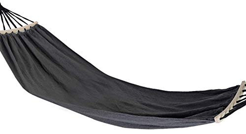 AWMCXQRA Double Hammocks Canvas Fabric Outdoor Swing With Spreader Bar 660 Pound Capacity Hammock For Backyard, Porch, Outdoor And Indoor(Color:Gray)