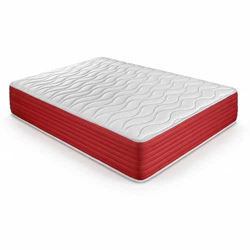 DUÉRMETE Online - Colchón Viscoelástico Lite Reversible, Firme y Confortable, Cara Invierno/Verano, Blanco, Altura 30 cm, 135 x 190 cm