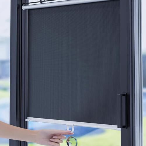 40x125cm Suction Cup Roller Blind Window Sun Protection Blackout Thermal | Thermal Insulation and Sun Protection Privacy Screens,Retractable Portable Curtains,for Windows,No Drilling Required
