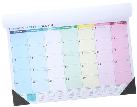 Lurrose 2St Zeitplan 2024 tischkalender kalender schreibtisch orgenaiser Bürokalender schulkalender Büro Wandkalender Büroplan deko Zeitplan Planer Kalender hängender Wandkalender Papier