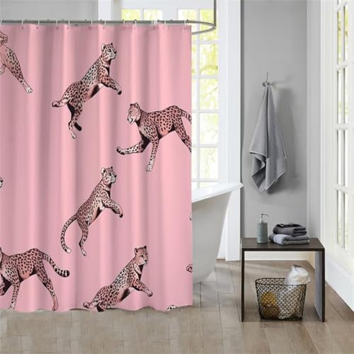Duschvorhang Peach 180x200cm Beschwerter Saum Wasserdicht Duschvorhänge Waschbar Stoff Shower Curtains Mit Ösen Duschvorhangringe Faltbarer Bad Curtain Badewanne Badezimmer Vorhang Gardinen 972