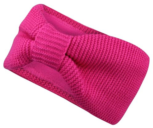 Vanessa & Melissa Gestricktes Damen Stirnband mit Schleife, Mädchen Haarband gefüttert mit warmem Fleece Innenfutter, Ohrenschützer SB1015
