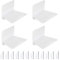 4 Pcs Mensole da Muro per Libri, Librerie Mensole da Muro Bianche, Mensole Sospese Invisibili Metallo, Libreria a Muro Sospesa, Scaffale da Parete in Metallo per Cameretta Bagno Cucina Ufficio Salotto