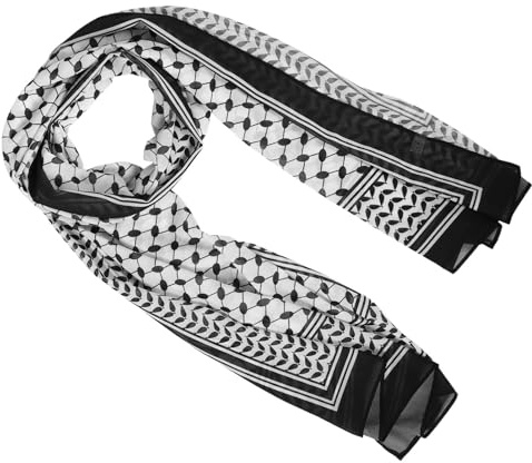 VALICLUD Pañuelo Palestino Tradicional de Chiffon Ligero Diseño Único para Viajes y Bodas, Bufanda Árabe Duradera Estilo de Medio Oriente y Moda