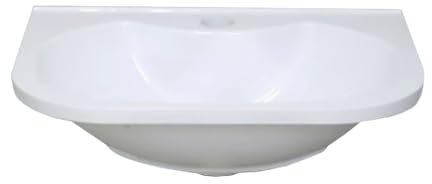 XRB2050 Lavabo da Bagno, Lavabo Guardaroba, 38x28x12 cm Bianco Lavabo da Appoggio Lavabo da Parete per Piccolo Guardaroba Bagno Wc Degli Ospiti A 80cm Conduttura Fognaria