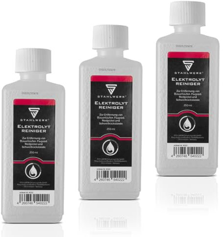STAHLWERK Elektrolytreiniger je 250 ml (3er Set) – Schweißnahtreiniger für Schweißnaht Reinigungsgeräte, Edelstahl-Reiniger für Schweißnähte, Korrosionsschutz & Passivierung