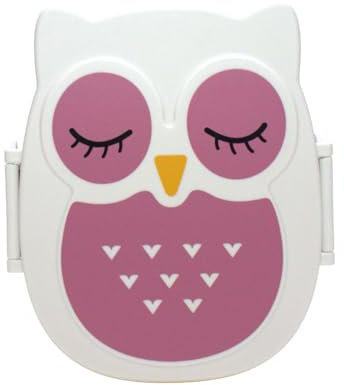 Yuko B - Bento Lunch Box Chouette Rose - Boîte à Goûter pour Enfant et Adulte - Boîte à Dejeuner - Lunchbox Hermétique & sans BPA - Convient pour Micro-onde & Lave-vaisselle