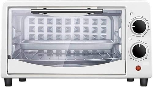 Forno Elettrico Ventilato, Mini Forno, Forno for tostapane da appoggio a convezione da 10 Litri Friggitrice ad Aria Multifunzione Forno Elettrico Digitale Girarrosto Fornello(White)