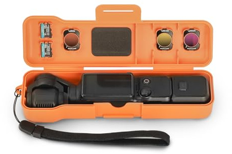 Sinyutia Travel Case for DJI Osmo Pocket 3 / Xtra Muse Accessories(Orange)