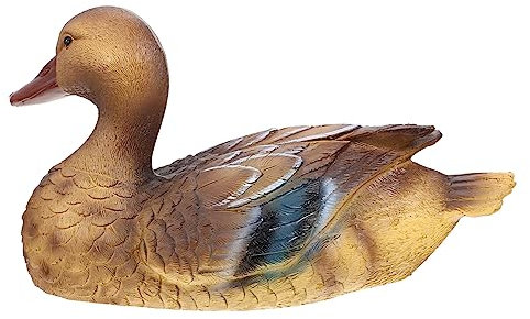 ROMISBABA Schwimmende Ente Aus Kunstharz Teich-Dekoration Garten-Ornament Simulation Wasservogel Handwerk Schwimmendes Brunnen-Simulation Deko