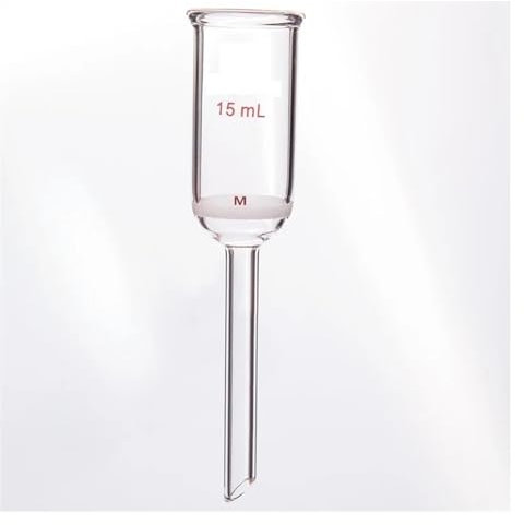 Buchner, imbuto per filtri, capacità 2 ml, 5 ml, 10 ml, 15 ml, con pannello di sabbia, vetro borosilicato, F60 (2 mL-F601002X)