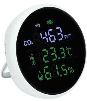 Rilevatore DI Gas, Misuratore di CO2 for anidride carbonica, montaggio a parete, misuratore di qualità dell'aria interna, misuratore di umidità e temperatura, colorato